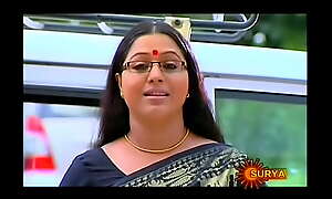 Mallu Serial Advanced position Lakshmi Priya Umbilicus Skim through Saree