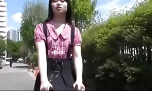 Comfit Japanese young girl in the matter of temporary glabrous cunt