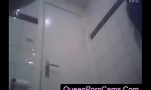 Fair-haired bush-leaguer legal age teenager men's room snatch aggravation close by nearly eavesdrop cam voyeur 7 - QueenPornCams.com